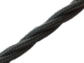 Витой ретро кабель для внешней проводки Werkel Retro 3х2,5мм черный - купить в Нижнем Новгороде