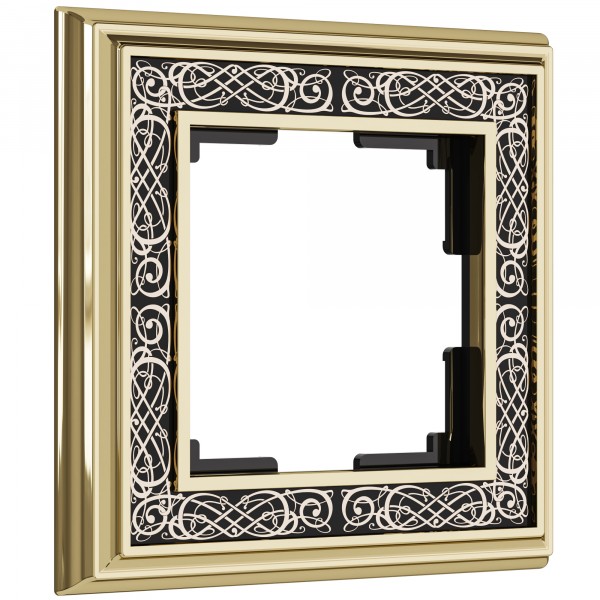 Рамка на 1 пост WL77-Frame-01 Palacio Gracia (золото/черный) - купить в Нижнем Новгороде
